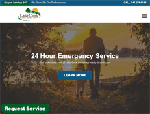 Tablet Screenshot of lakecookplumbing.com